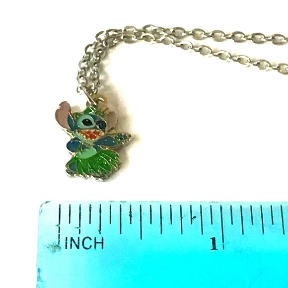 Vintage Disney Lilo & Stitch Necklace Charm Aulani Hawaii Ohana Disneyana 18" - Picture 5 of 6